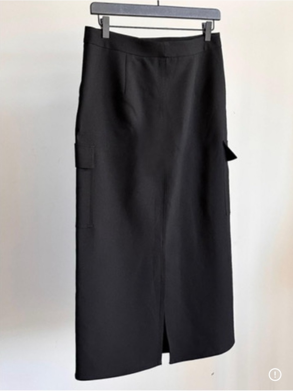 Zara Black Maxi Skirt with Side Pocket Detail